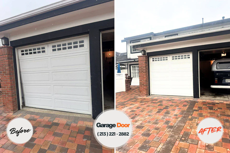 Before and after: garage door repair Blennerhassett, WV